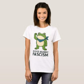 ファシズムに対するカエルPortland Frogの抗議 Tシャツ (正面フル)