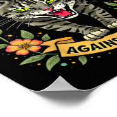 ファシズムに対する子どものいない猫の女性たち ポスター (角)