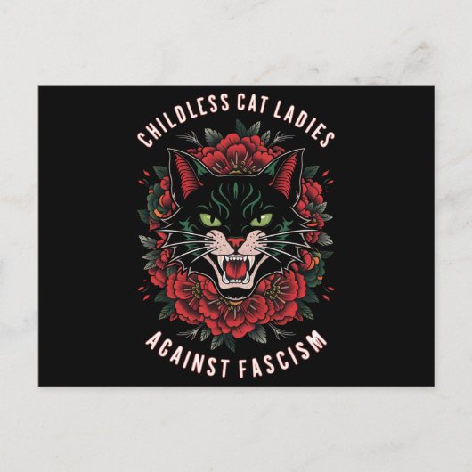 ファシズムに対する子どものいない猫の女性たち ポストカード (正面)