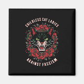 ファシズムに対する子どものいない猫の女性たち マグネット (正面)