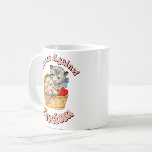 ファシズムに対する猫科の動物 コーヒーマグカップ (正面左)