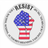 ファシズムに対抗する,寡頭政治,アンチ – トランプ シール (正面)