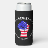 ファシズムに対抗する，寡頭政治，アンチ – トランプ スリム缶クーラー (Seltzer裏面)