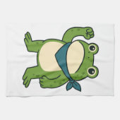 ファシズムに抗議するカエルの会 ポートランドのカエル抗議デモ キッチンタオル (横)