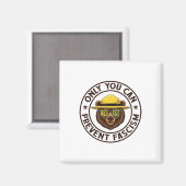 ファシズムに抵抗する国家を防ぐのは君だけだ マグネット (正面/裏面)