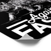 ファシズムのフェミニストに反対する猫の女誇りを持った性 ポスター (角)