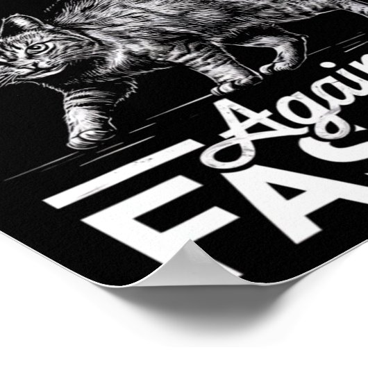 ファシズムのフェミニストに反対する猫の女誇りを持った性 ポスター (角)