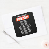 ファシズムの初期警告標識 スクエアシール (封筒)