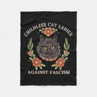 ファシズムの女性フェミニスに対する子どものいない猫の女性 フリースブランケット
