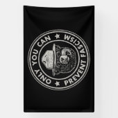 ファシズムの抵抗を防ぐのは君だけだ 横断幕 (縦)