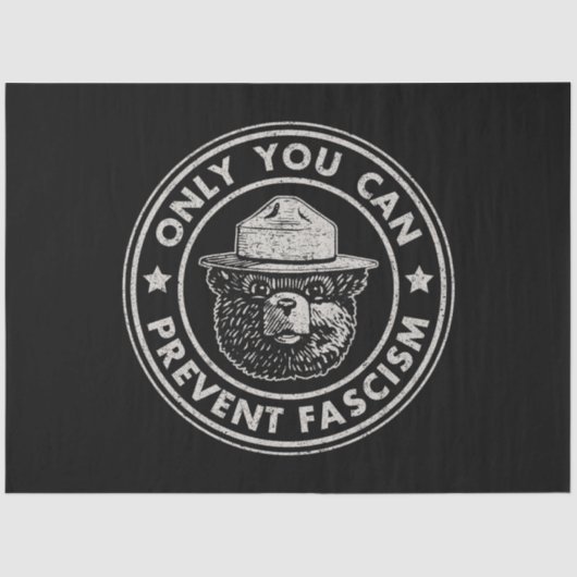 ファシズムの抵抗を防ぐのは君だけだ 薄葉紙 (正面)