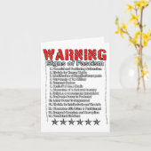 ファシズムの警告標識アンチトランプはファシストに抵抗 カード (黄色い花)