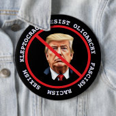 ファシズムや人種差別に抵抗する | アンチトランプ政権 缶バッジ (インサイチュ)