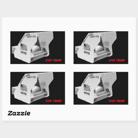 ファシズムを否定する 長方形シール (シート)