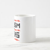 ファシズムを禁書にする コーヒーマグカップ (中央)