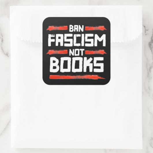 ファシズムを禁書にする スクエアシール (バッグ)