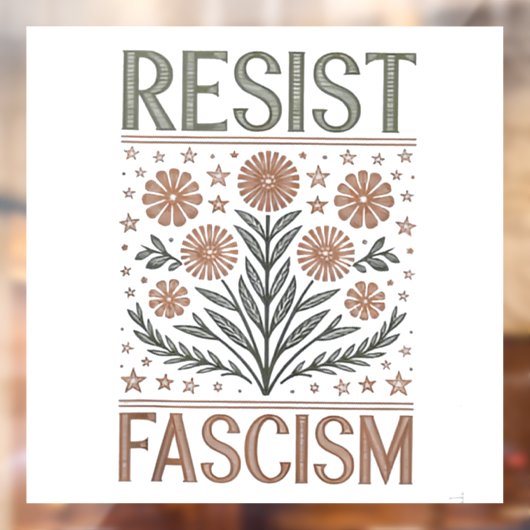 ファシズムフローラトランスジェンダーLGBTQアンチトランプ ウィンドウサイン (シート2)