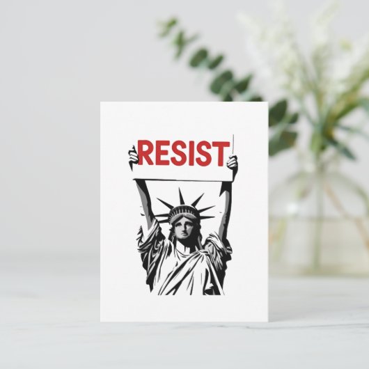 ファシズムフローラトランスジェンダーLGBTQアンチトランプ シーズンポストカード (スタンド正面)