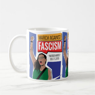 ファシズム反対デモ行進 コーヒーマグカップ