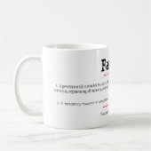 ファシズム定義の政治的声明レッド コーヒーマグカップ (左)