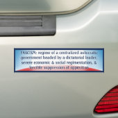 ファシズム定義 バンパーステッカー (車上)