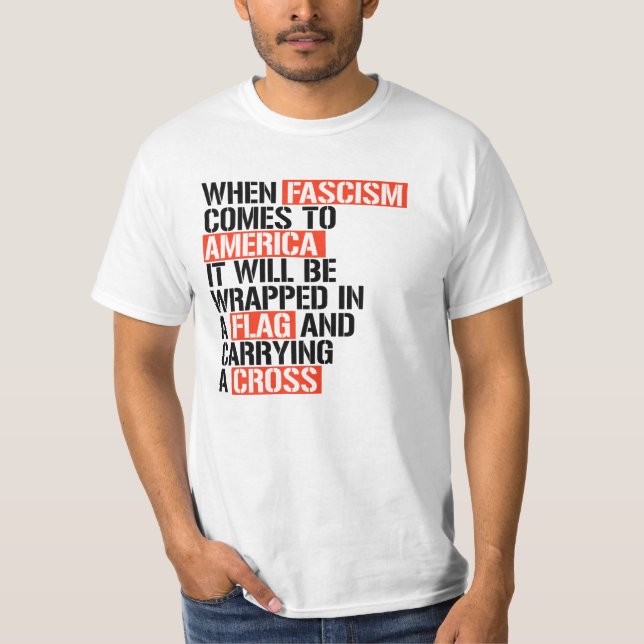 ファシズム来がアメリカに Tシャツ (正面)
