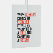 ファシズム来がアメリカへ ガラスオーナメント (正面右)