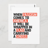 ファシズム来がアメリカへ ポストカード (正面/裏面)