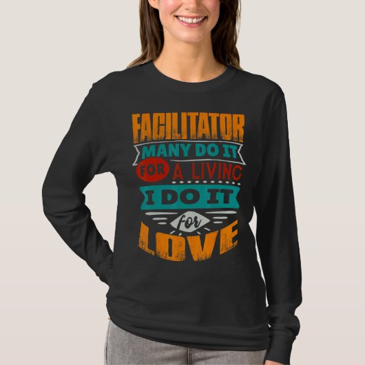 ファシリテータ引用文Iは愛のための心エコー撮影 Tシャツ (正面)