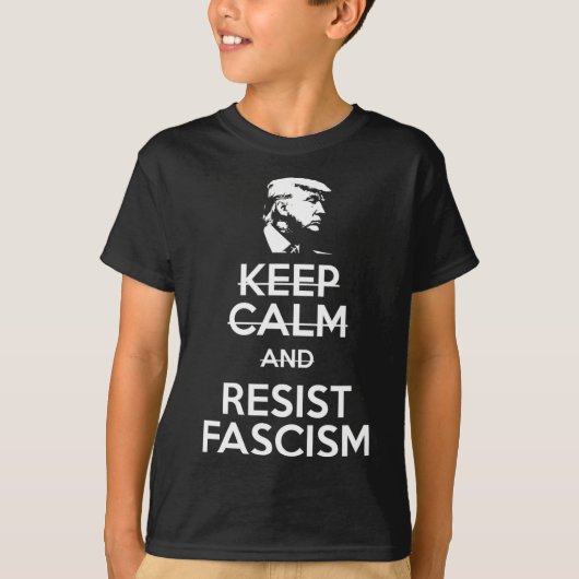 ファシ保ズムのアンチ切り札T型に抵抗する Tシャツ (正面)
