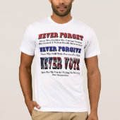 ファシ忘れストに対して二度と投票しない Tシャツ (正面)