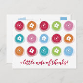 ファジカラフルーデイジードット子供の誕生日ありがとう ポストカード (正面/裏面)