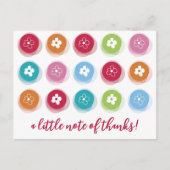 ファジカラフルーデイジードット子供の誕生日ありがとう ポストカード (正面)