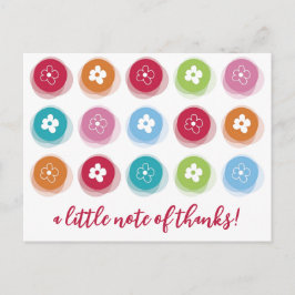 ファジカラフルーデイジードット子供の誕生日ありがとう ポストカード