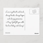 ファジットホープラブ，コリント人13:13,海ビーチ ポストカード (裏面)