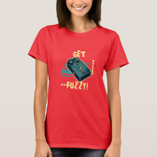 ファジーだ!ファズギターペダルブルーアクアサイケデリック Tシャツ