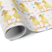 ファジーなアヒルのカップルの水玉模様 ラッピングペーパー (ロールコーナー)