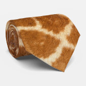ファジーなキリンのファーパターン ネクタイ (ロール)