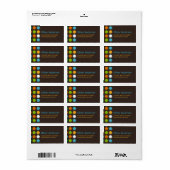 ファジーぼやけカラードットおもしろいレトロパーティーアドレスラベル ラベル (フルシート)