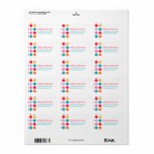 ファジーぼやけカラードットおもしろいレトロパーティーアドレス ラベル (フルシート)