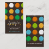 ファジーぼやけカラードットレトロポップ・アートのおもしろいプロファイルカード 名刺 (正面/裏面)