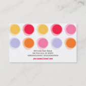 ファジーぼやけカラードットレトロポップ・アートのおもしろいプロファイルカード 名刺 (裏面)