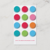 ファジーぼやけカラードットレトロポップ・アートのおもしろいプロファイルカード 名刺 (裏面)