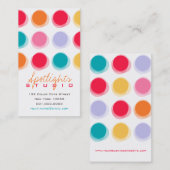 ファジーぼやけカラードットレトロポップ・アートのおもしろいプロファイルカード 名刺 (正面/裏面)