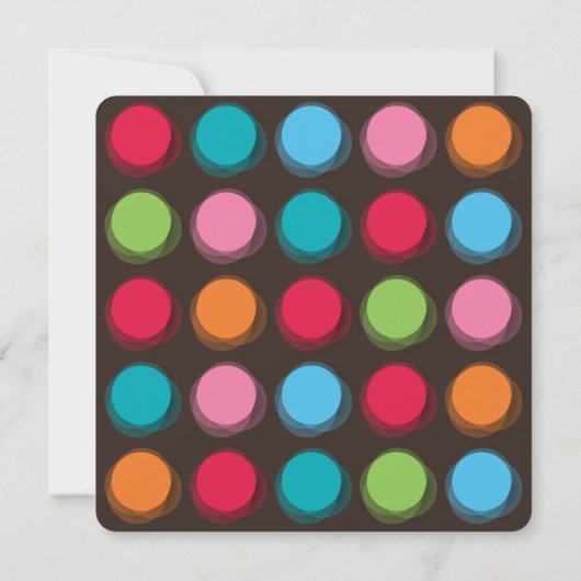 ファジーカラーディスコドットバチェロレッテ招待状 招待状 (裏面)