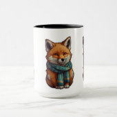 ファジーソックスのキツネ マグカップ (中央)