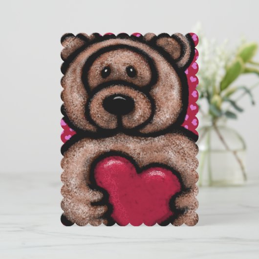 ファジーテディベアバレンタイン シーズンカード (スタンド正面)