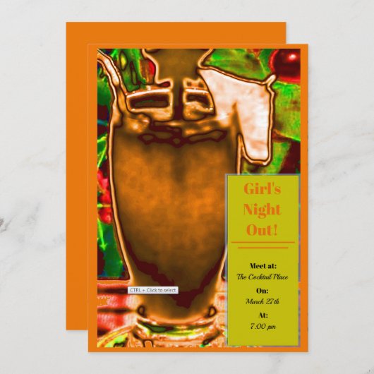 ファジーネーブル招待状 招待状 (正面/裏面)