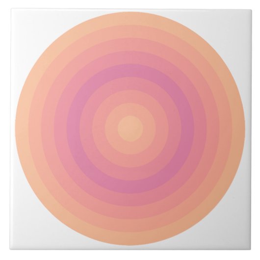 ファジーピーチオーロラピンクサークルセラミックタイル タイル (正面)