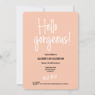 ファジーピーチハローゴスガレンティンの日XOXO 招待状